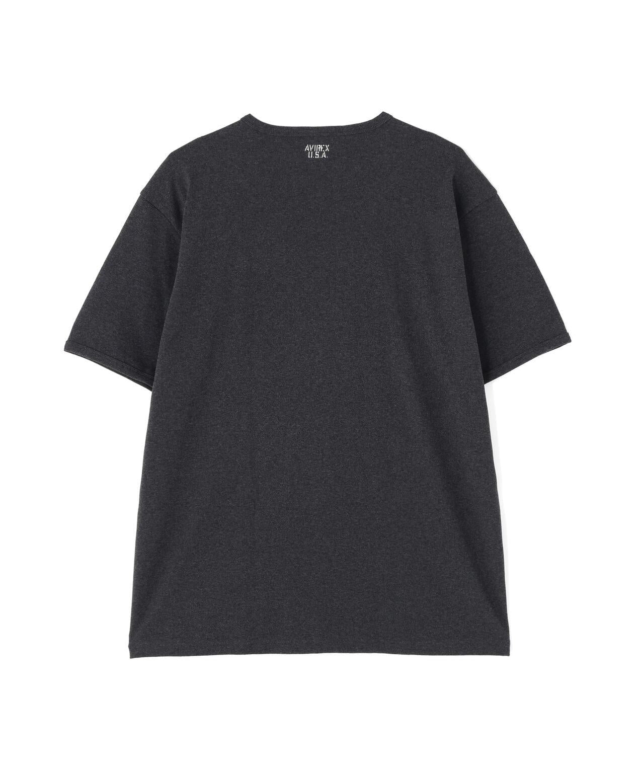 DAILY/デイリー BIG SIZE RIB S/S CREW NECK T-SHIRT