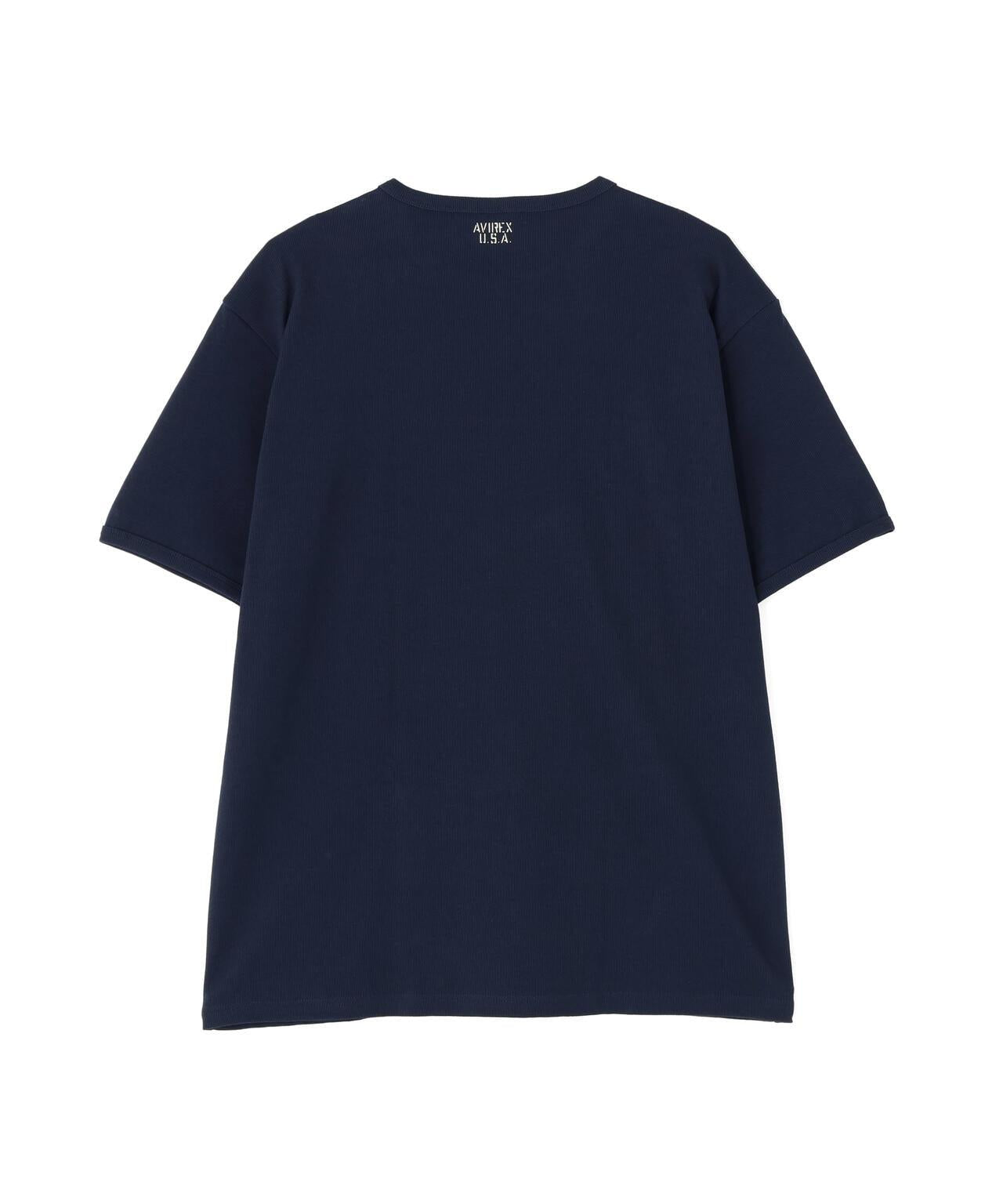 DAILY/デイリー BIG SIZE RIB S/S CREW NECK T-SHIRT