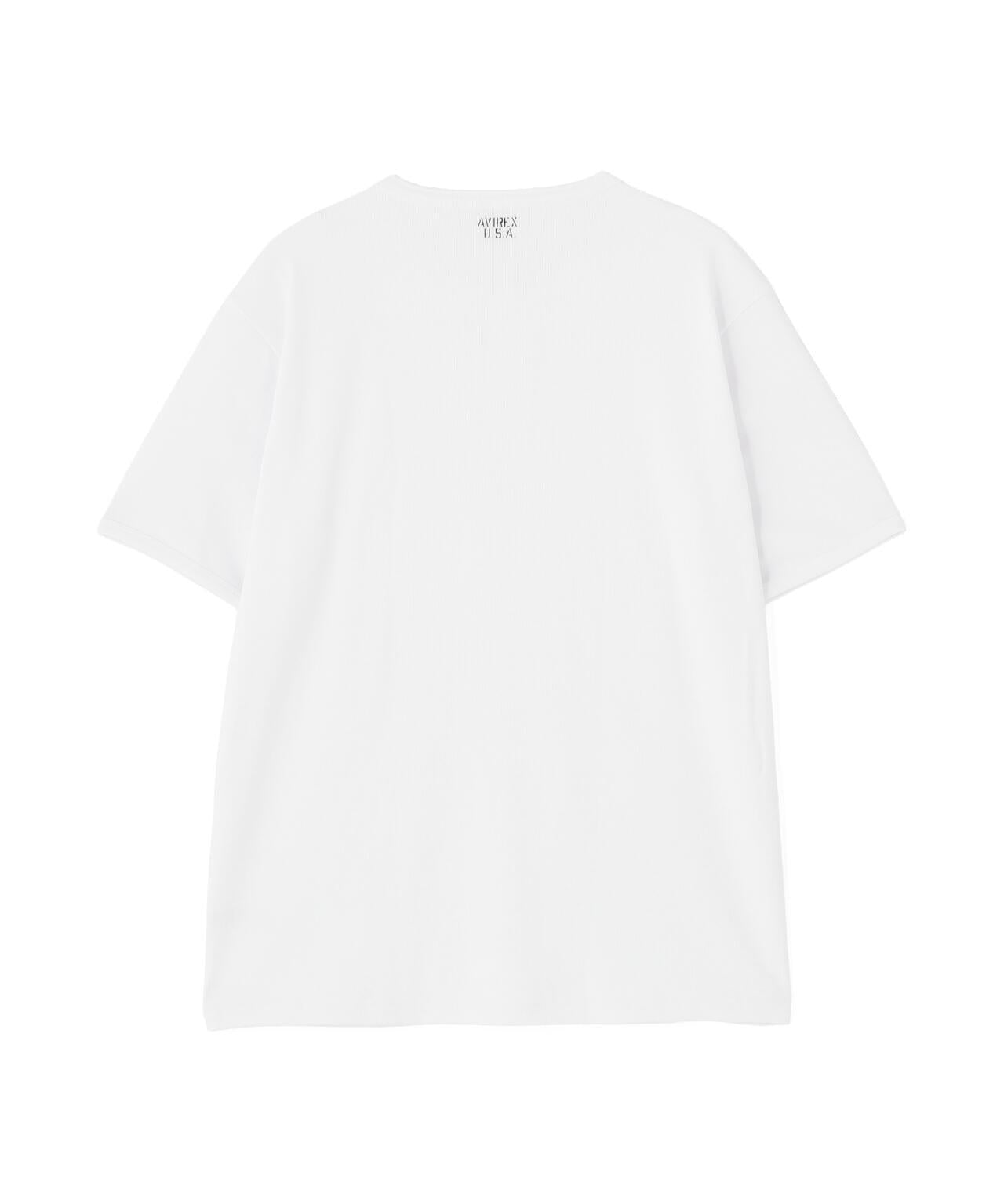 DAILY/デイリー BIG SIZE RIB S/S HENLEY NECK T-SHIRT