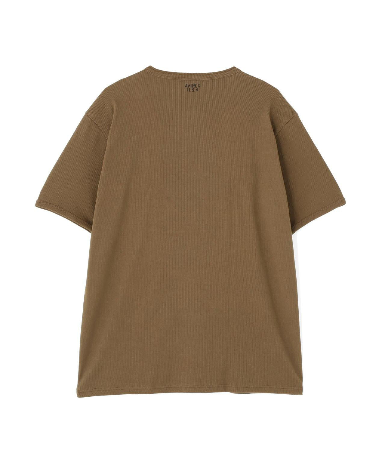 DAILY/デイリー BIG SIZE RIB S/S HENLEY NECK T-SHIRT