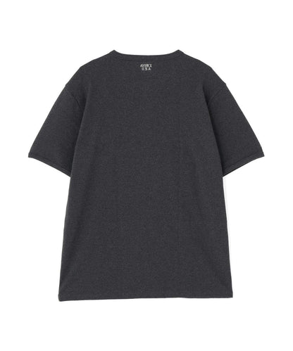 DAILY/デイリー BIG SIZE RIB S/S HENLEY NECK T-SHIRT