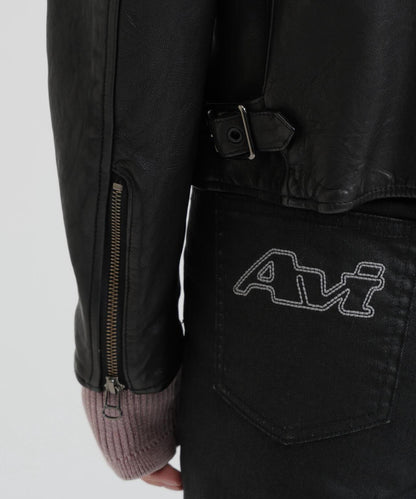 WOMAN SINGLE RIDERS LEATHER JACKET