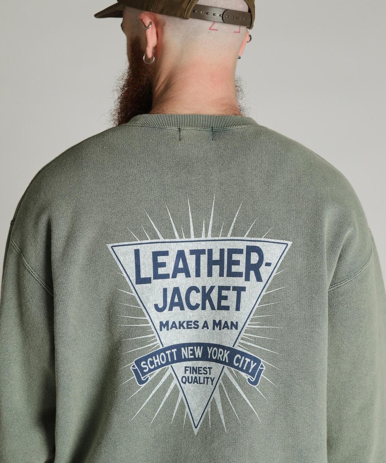 CREW SWEAT LEATHER JACKET MAKES A MAN 運動衫 皮革夾克