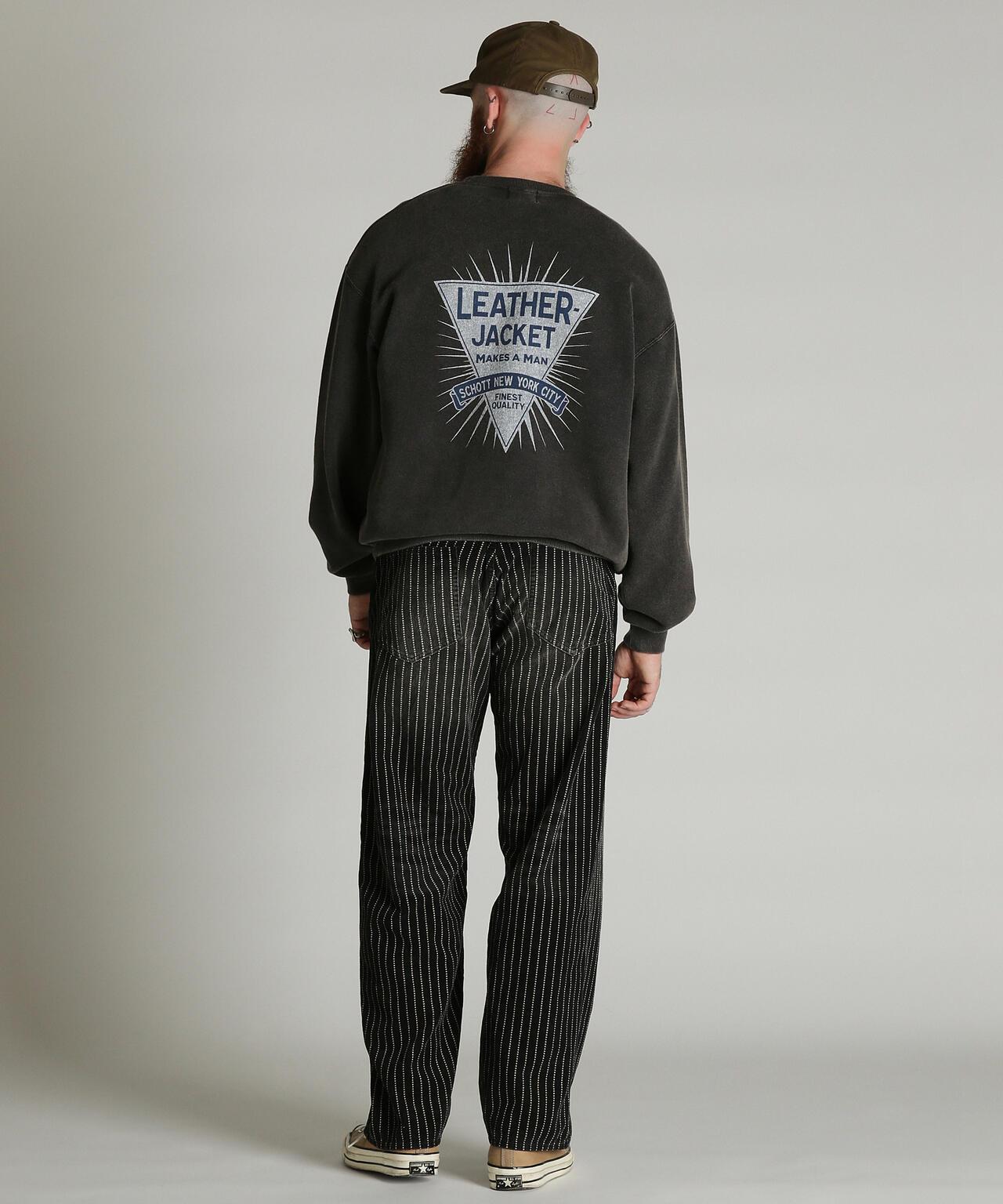 CREW SWEAT LEATHER JACKET MAKES A MAN 運動衫 皮革夾克