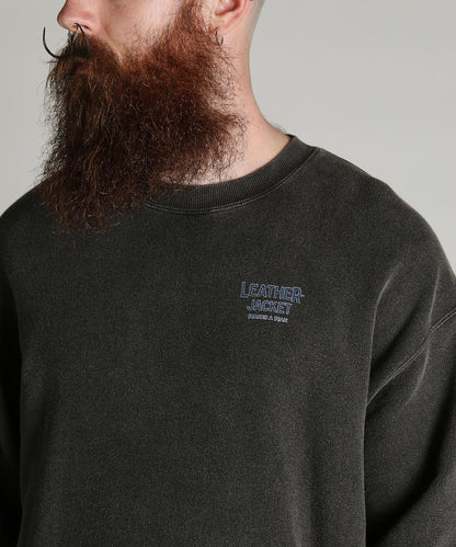 CREW SWEAT LEATHER JACKET MAKES A MAN 運動衫 皮革夾克