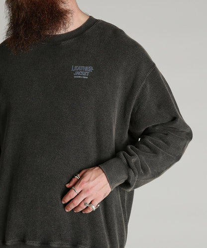 CREW SWEAT LEATHER JACKET MAKES A MAN 運動衫 皮革夾克