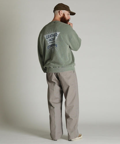 CREW SWEAT LEATHER JACKET MAKES A MAN 運動衫 皮革夾克