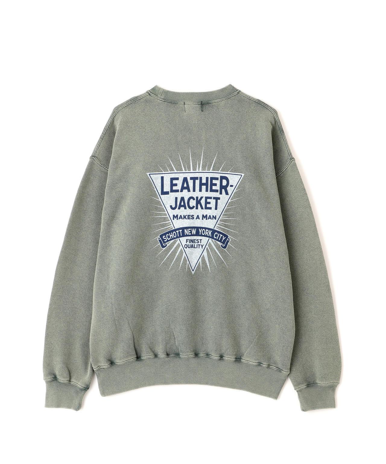 CREW SWEAT LEATHER JACKET MAKES A MAN 運動衫 皮革夾克