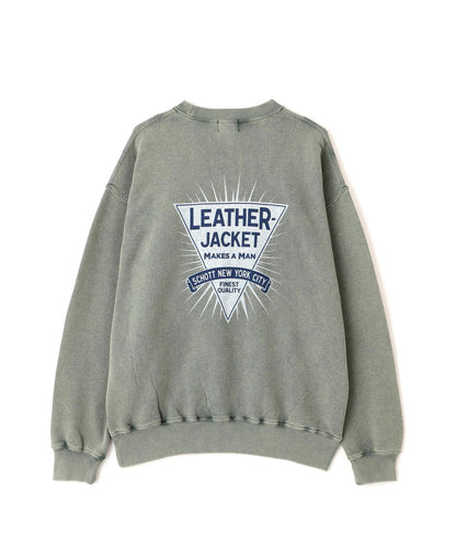 CREW SWEAT LEATHER JACKET MAKES A MAN 運動衫 皮革夾克