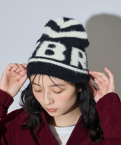 馬海毛 Logo針織帽