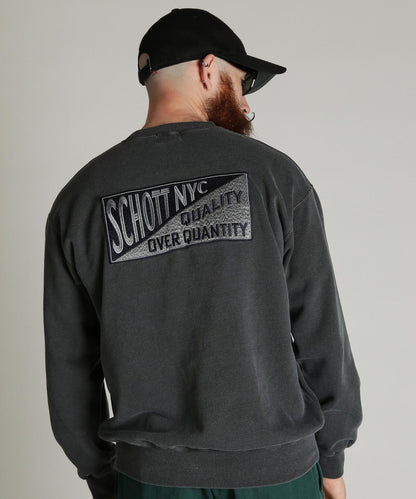 Schott N.Y.C. EMB. CREW SWEAT SQUARE 刺繡圓領衛衣