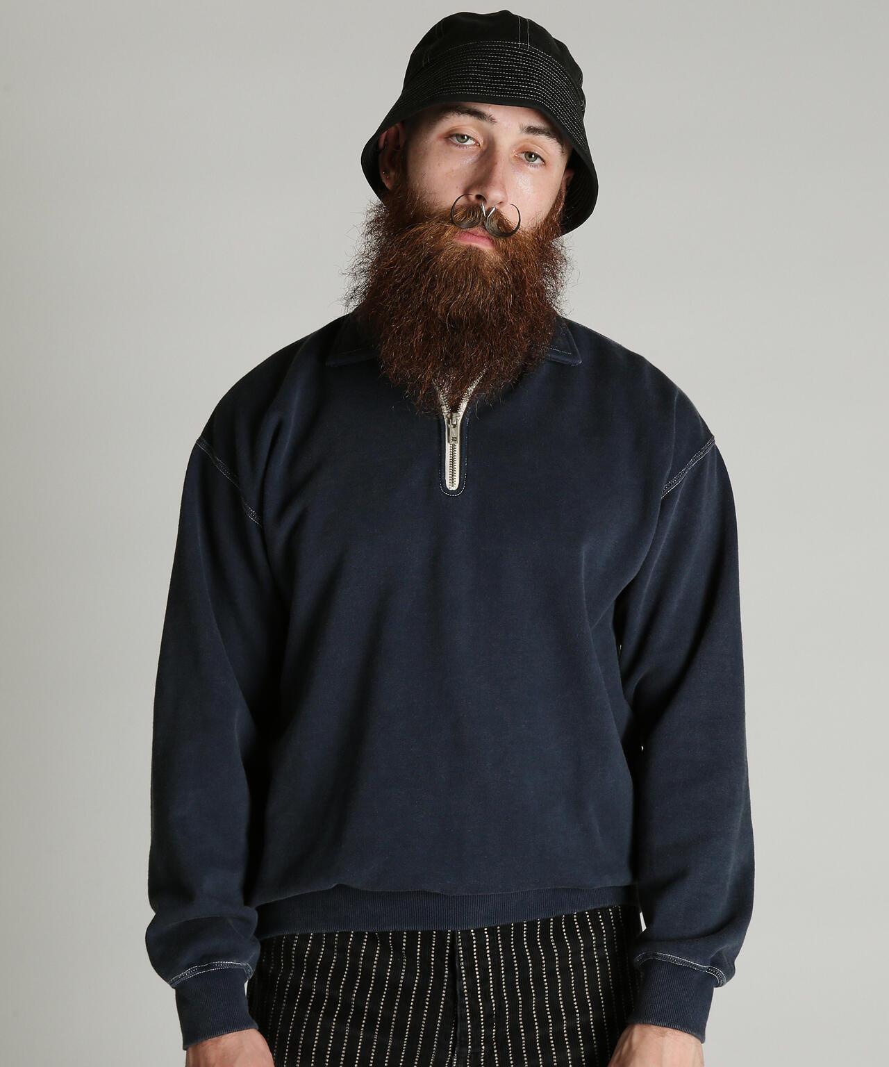 HALF ZIP SWEAT/半拉鍊衛衣