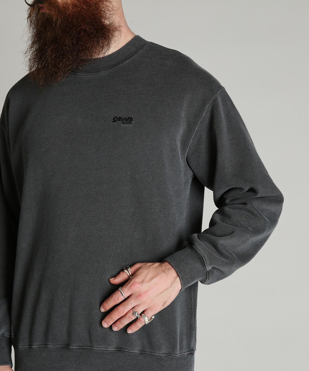 Schott N.Y.C. EMB. CREW SWEAT SQUARE 刺繡圓領衛衣