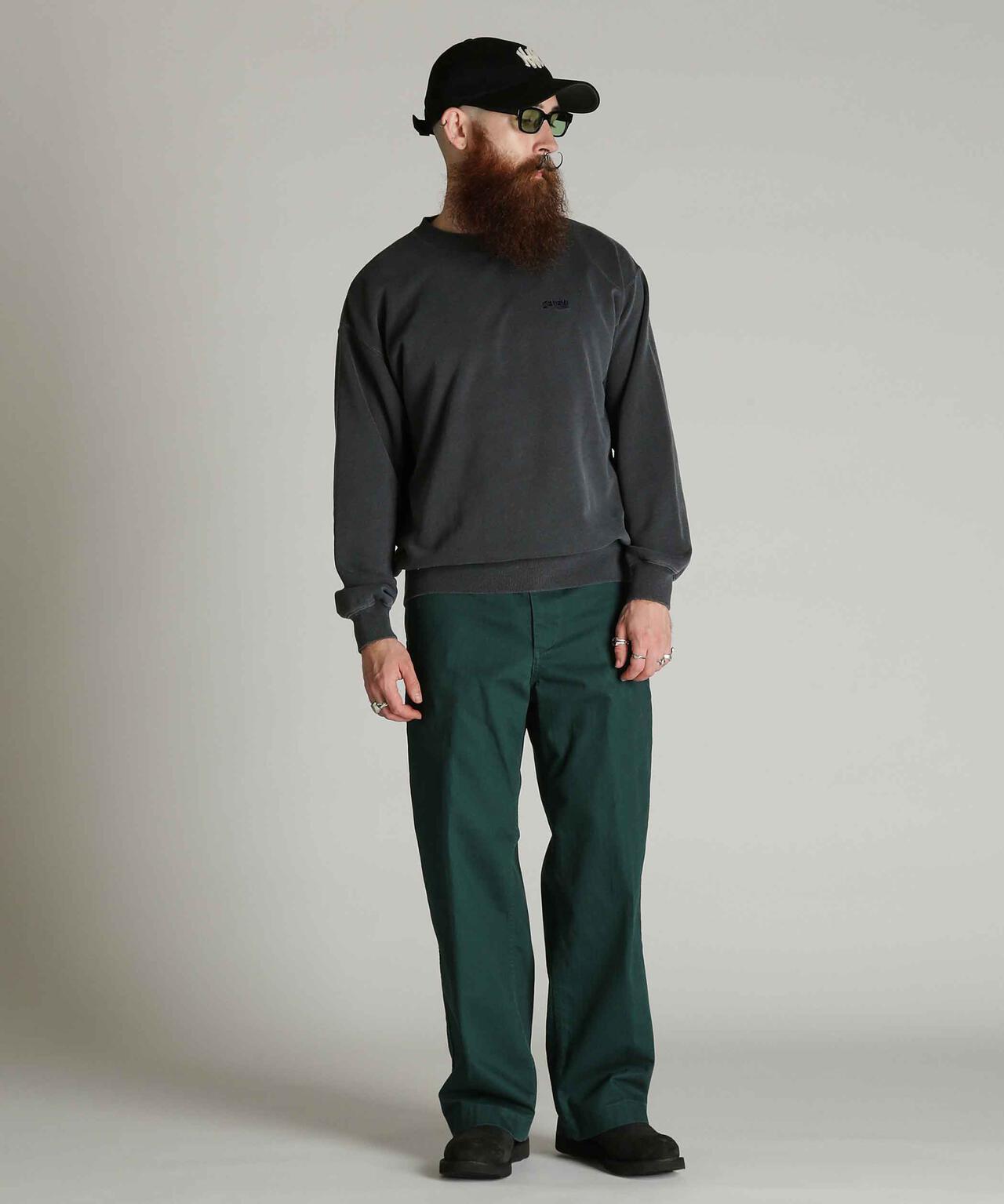 Schott N.Y.C. EMB. CREW SWEAT SQUARE 刺繡圓領衛衣