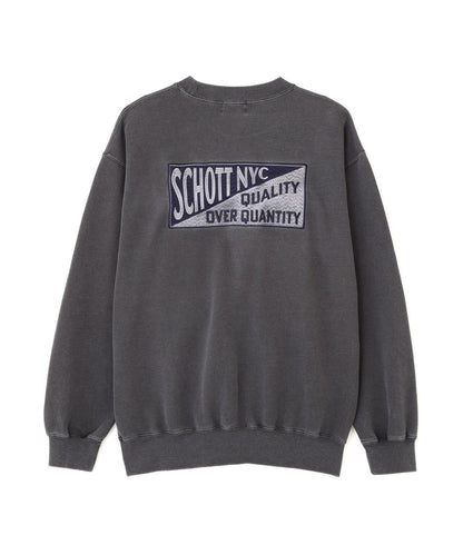 Schott N.Y.C. EMB. CREW SWEAT SQUARE 刺繡圓領衛衣