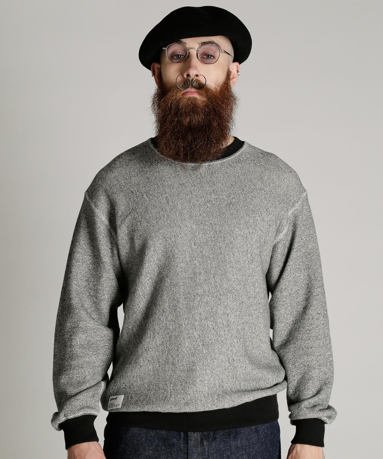 SALT AND PEPPER CREW SWEAT 鹽與胡椒套頭衛衣