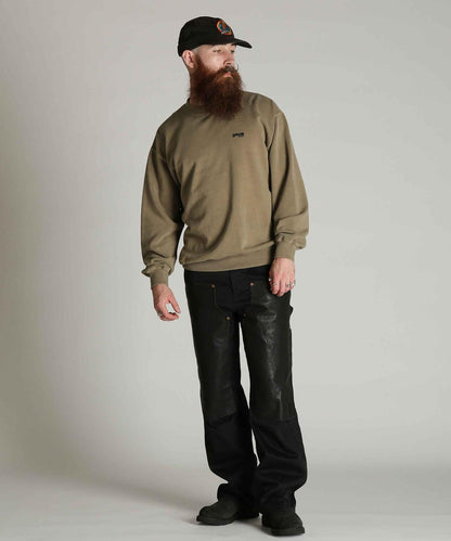 Schott N.Y.C. EMB. CREW SWEAT SQUARE 刺繡圓領衛衣