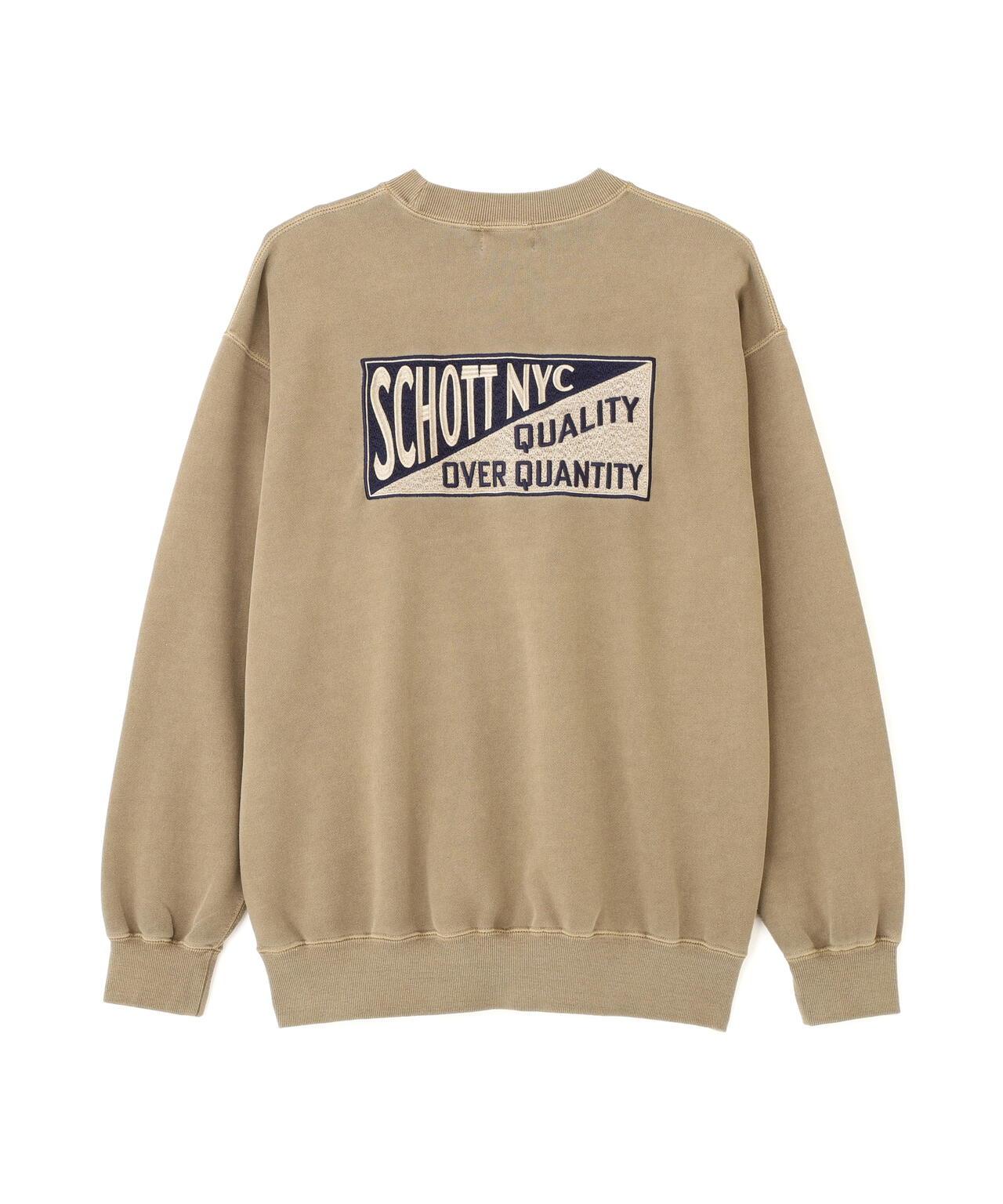 Schott N.Y.C. EMB. CREW SWEAT SQUARE 刺繡圓領衛衣