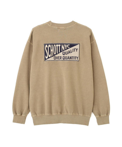 Schott N.Y.C. EMB. CREW SWEAT SQUARE 刺繡圓領衛衣