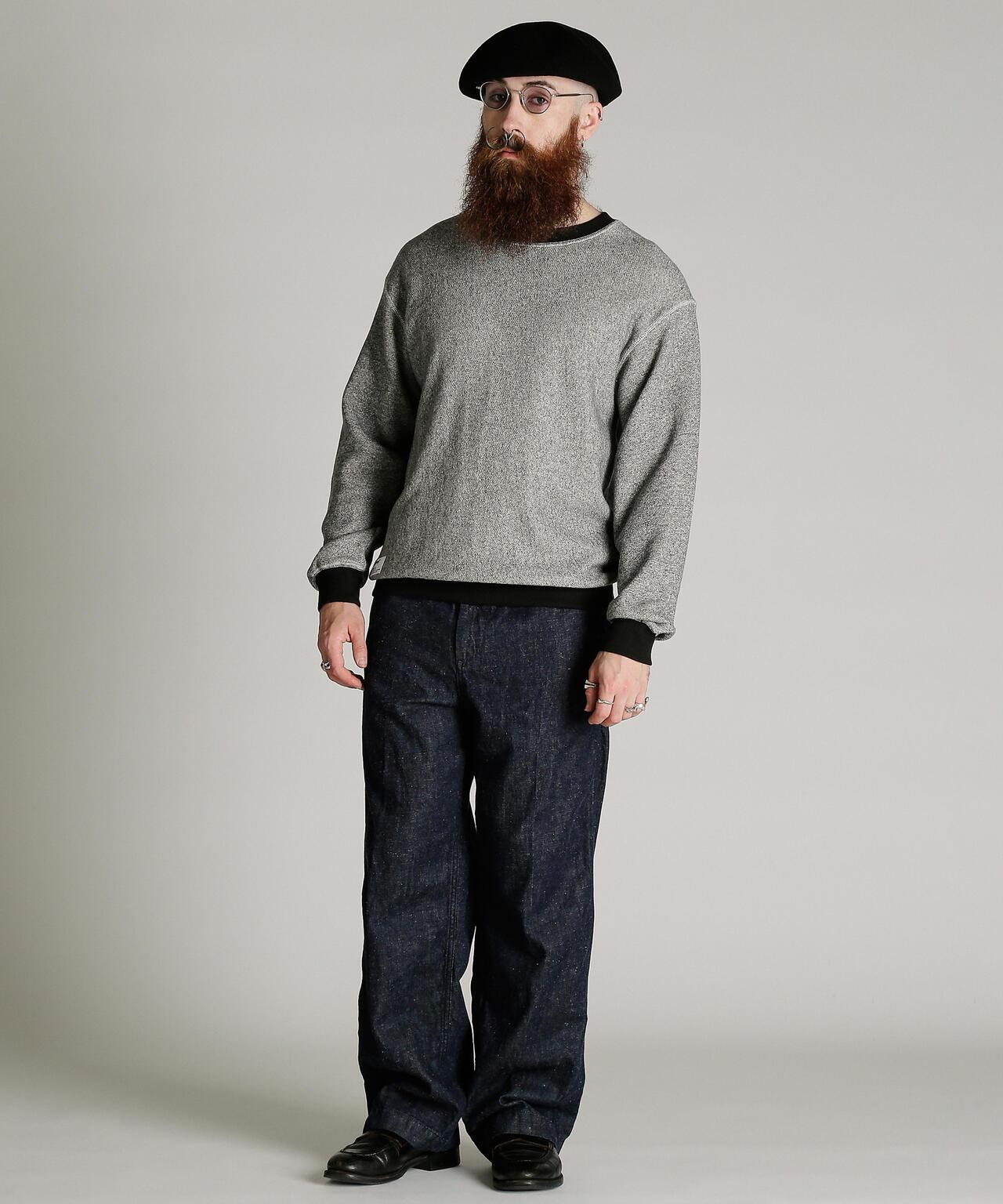 SALT AND PEPPER CREW SWEAT 鹽與胡椒套頭衛衣