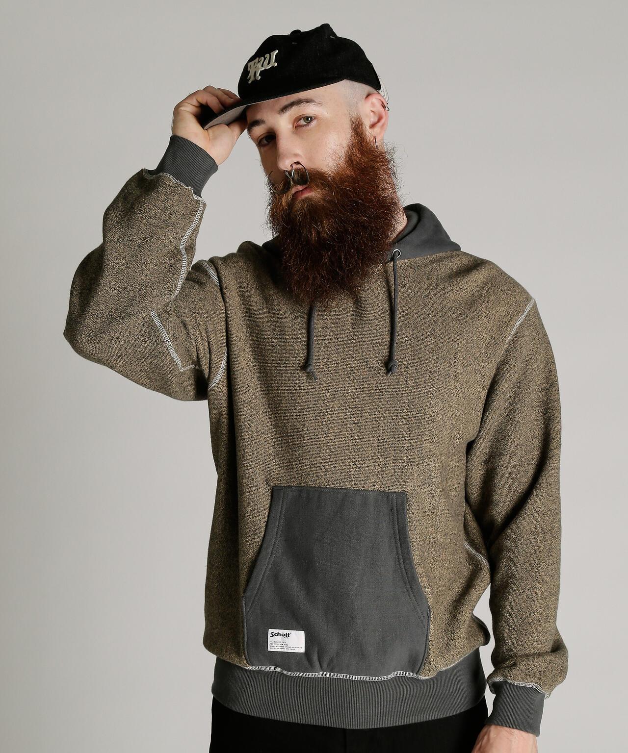 SALT AND PEPPER HOODED SWEAT 連帽衛衣