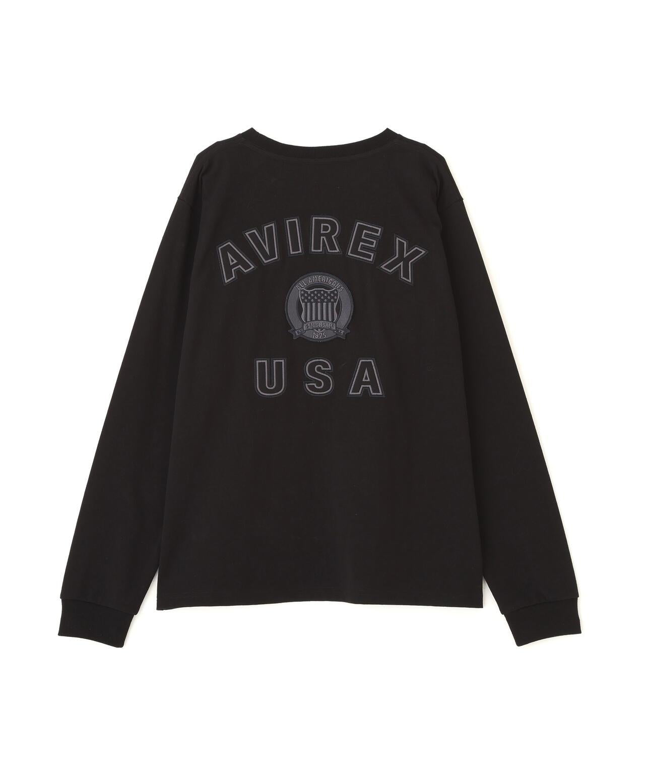 《WOMAN》L/S SIGNATURE VARSITY LOGO T-SHIRT
