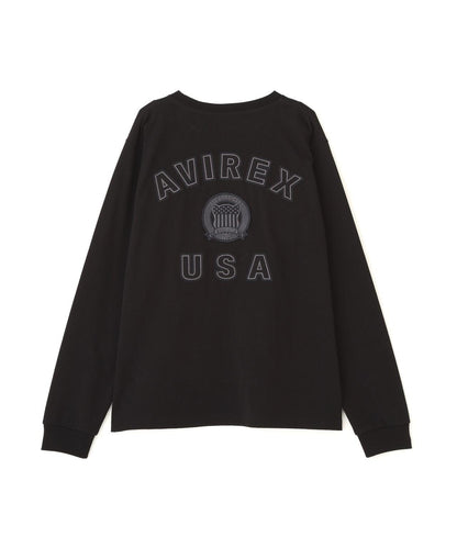 《WOMAN》L/S SIGNATURE VARSITY LOGO T-SHIRT