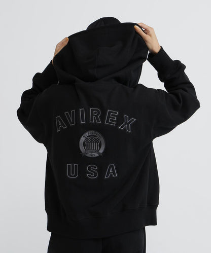 WOMAN SIGNATURE VARSITY LOGO ZIP PARKA
