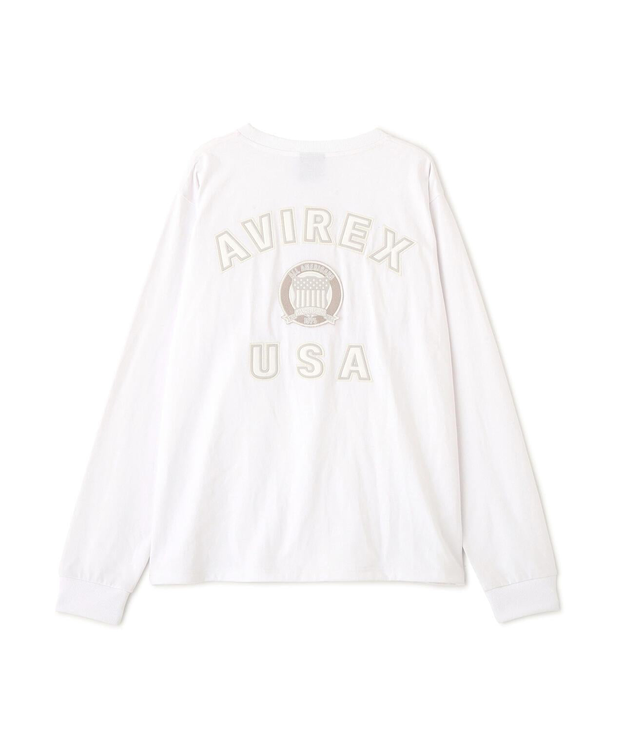 《WOMAN》L/S SIGNATURE VARSITY LOGO T-SHIRT
