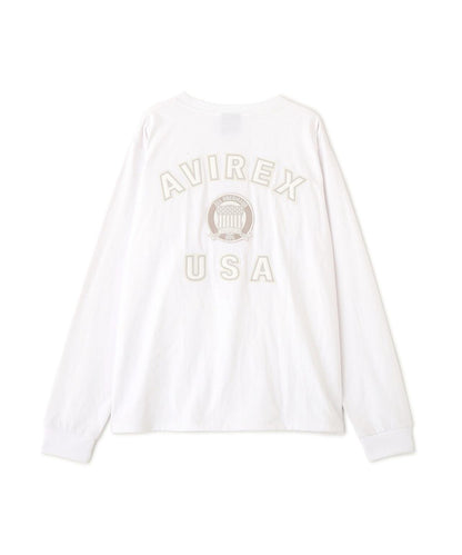 《WOMAN》L/S SIGNATURE VARSITY LOGO T-SHIRT