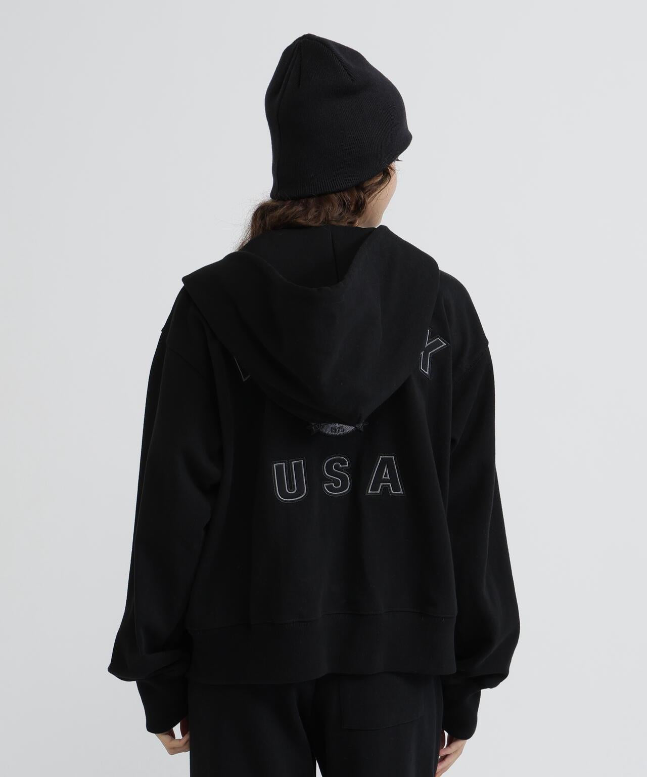 WOMAN SIGNATURE VARSITY LOGO ZIP PARKA