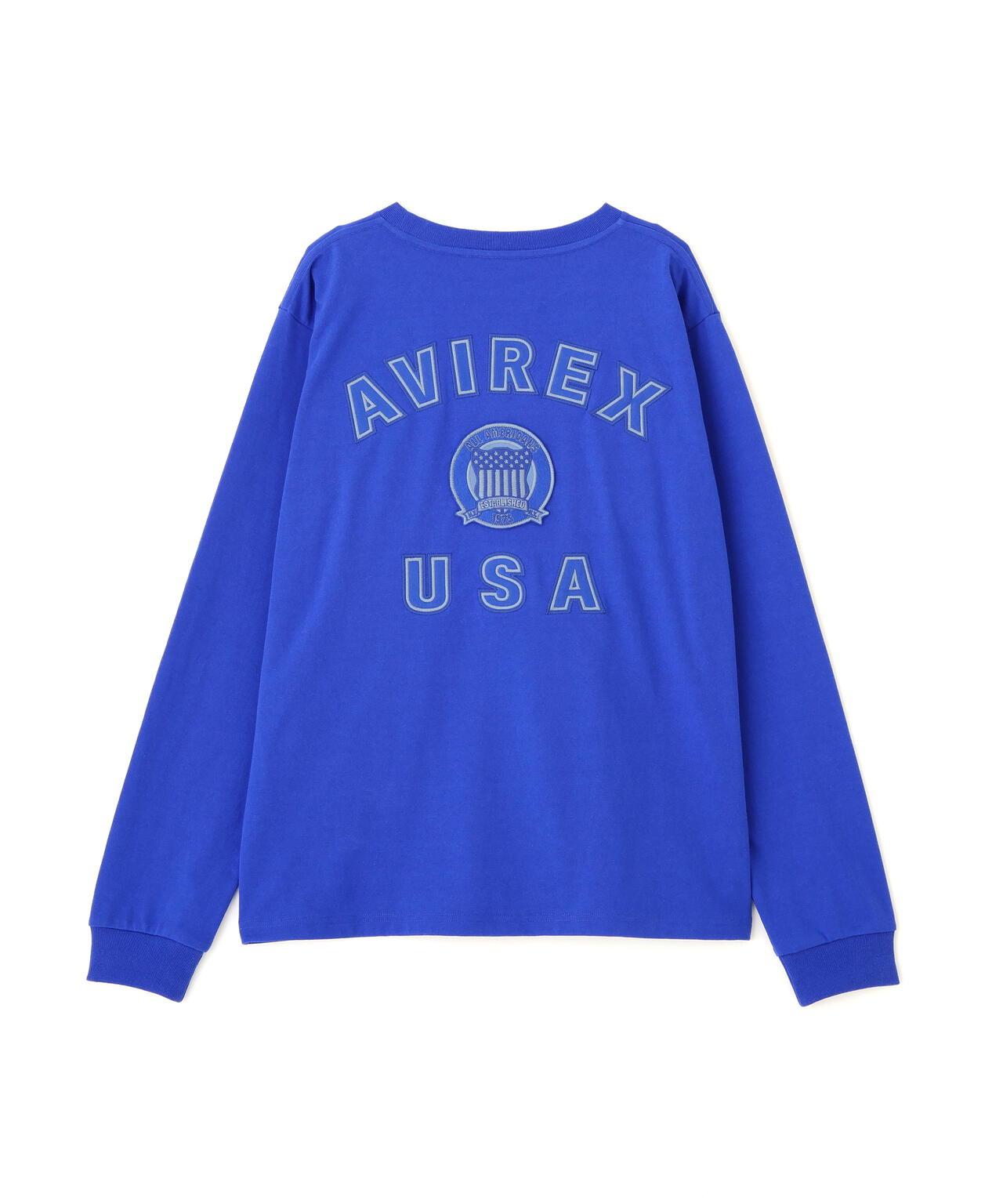 《WOMAN》L/S SIGNATURE VARSITY LOGO T-SHIRT