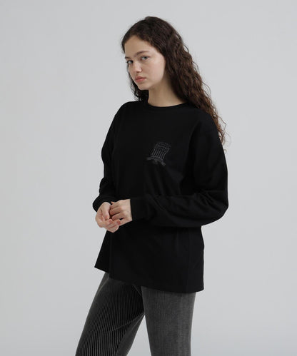 《WOMAN》L/S SIGNATURE VARSITY LOGO T-SHIRT