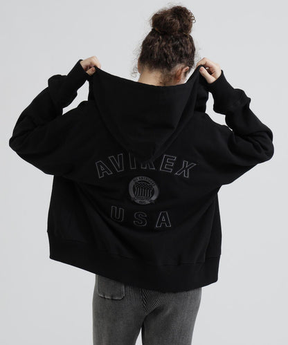 WOMAN SIGNATURE VARSITY LOGO ZIP PARKA