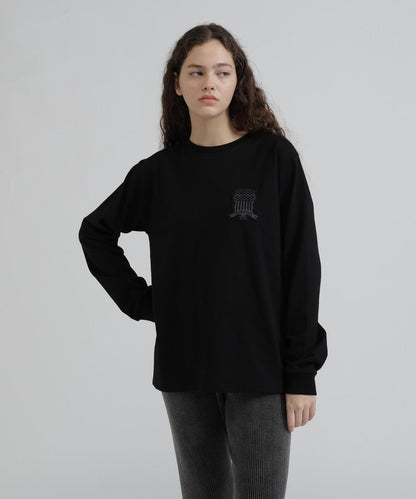 《WOMAN》L/S SIGNATURE VARSITY LOGO T-SHIRT