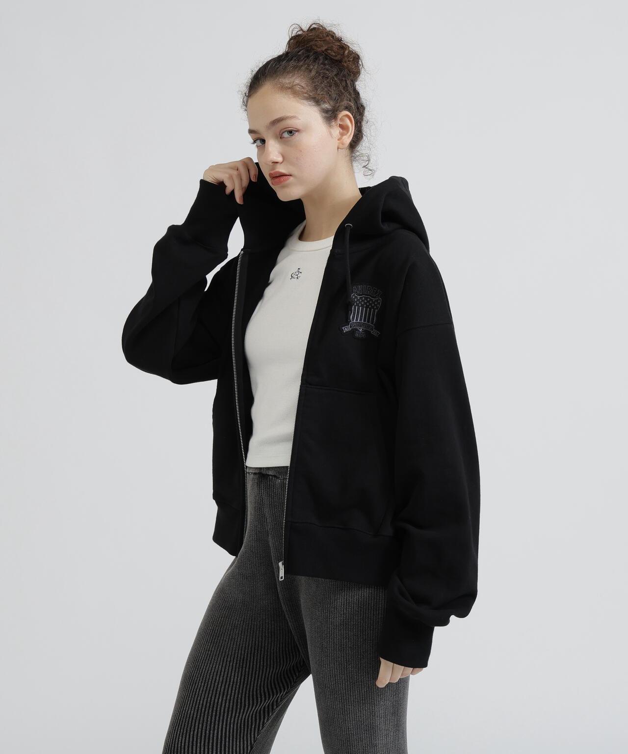 WOMAN SIGNATURE VARSITY LOGO ZIP PARKA