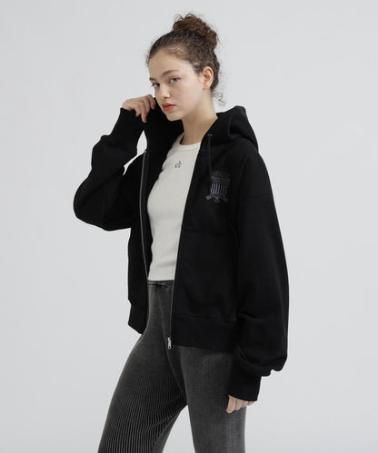 WOMAN SIGNATURE VARSITY LOGO ZIP PARKA