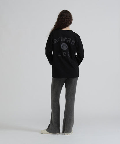 《WOMAN》L/S SIGNATURE VARSITY LOGO T-SHIRT