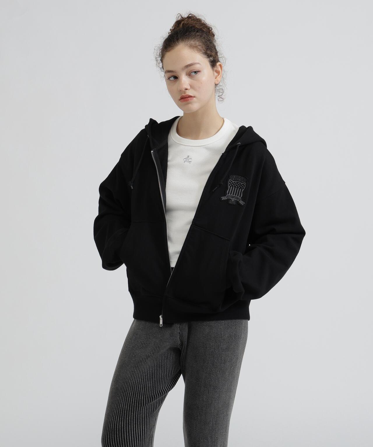 WOMAN SIGNATURE VARSITY LOGO ZIP PARKA
