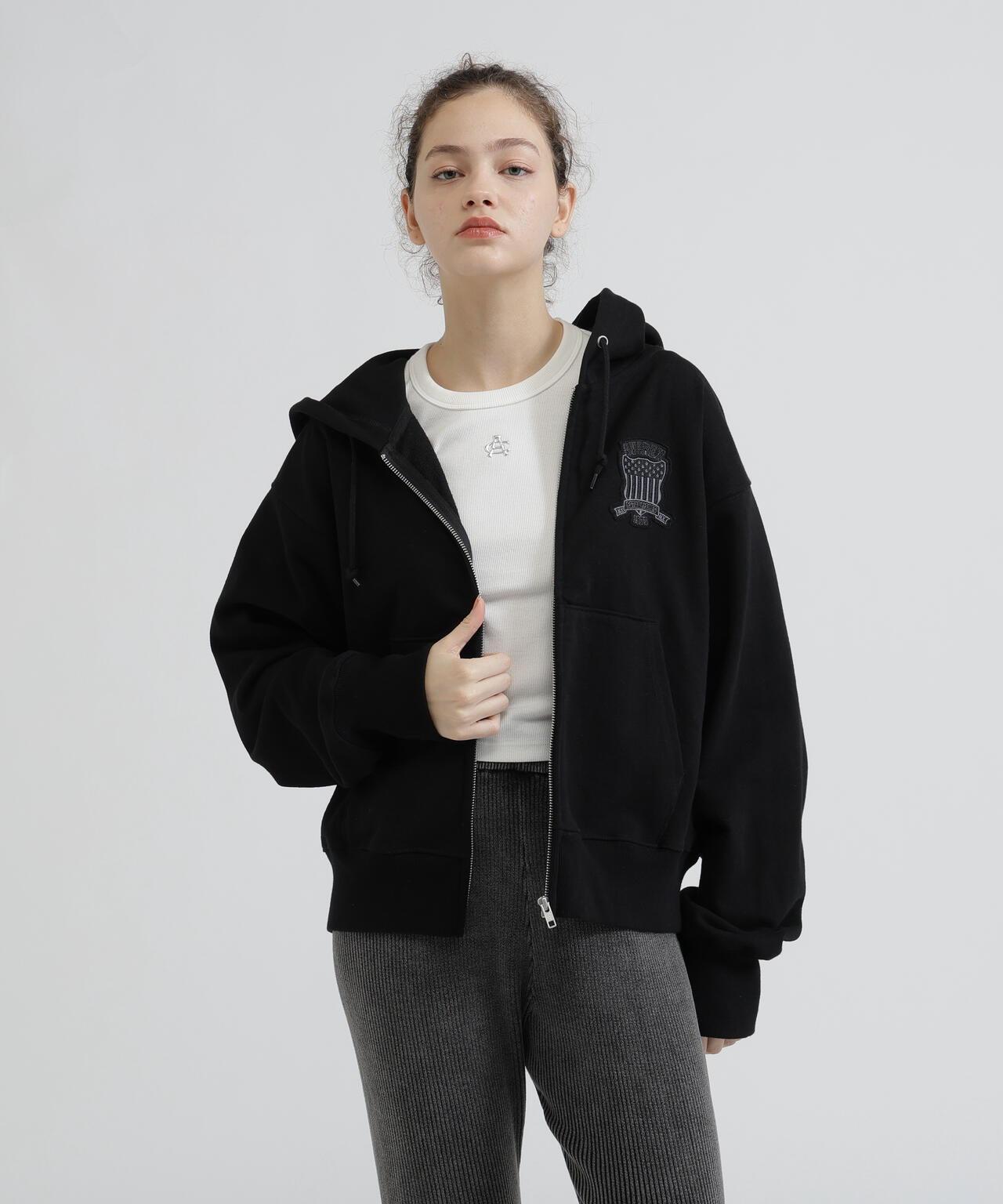 WOMAN SIGNATURE VARSITY LOGO ZIP PARKA