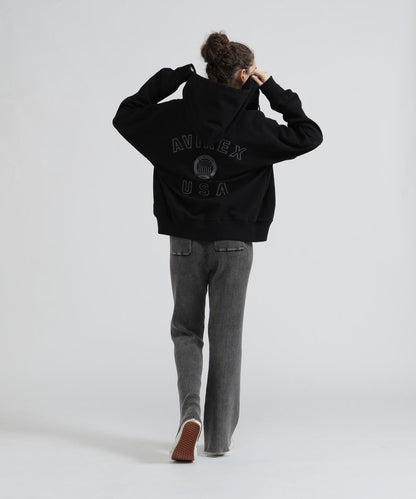 WOMAN SIGNATURE VARSITY LOGO ZIP PARKA