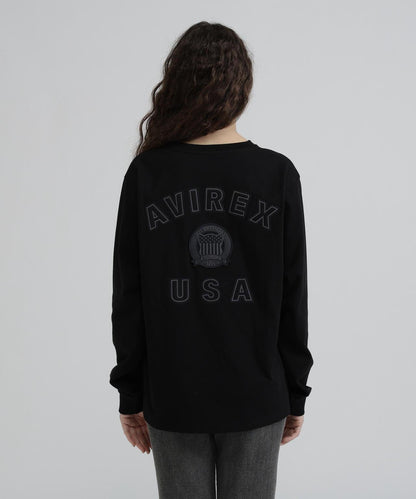 《WOMAN》L/S SIGNATURE VARSITY LOGO T-SHIRT