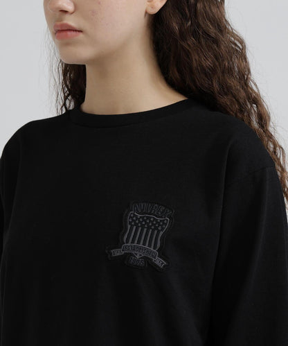 《WOMAN》L/S SIGNATURE VARSITY LOGO T-SHIRT
