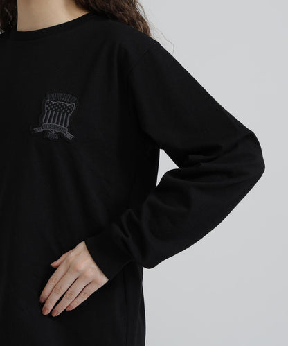 《WOMAN》L/S SIGNATURE VARSITY LOGO T-SHIRT