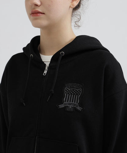 WOMAN SIGNATURE VARSITY LOGO ZIP PARKA