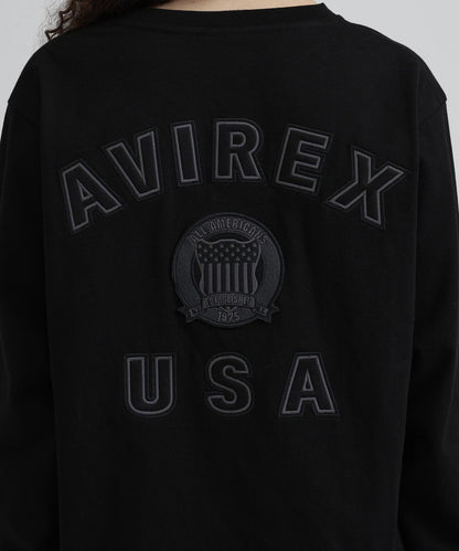 《WOMAN》L/S SIGNATURE VARSITY LOGO T-SHIRT