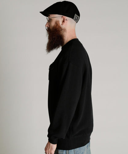 CREW SWEAT RIB STITCH EAGLE 羅紋縫線 老鷹圖案 圓領衛衣