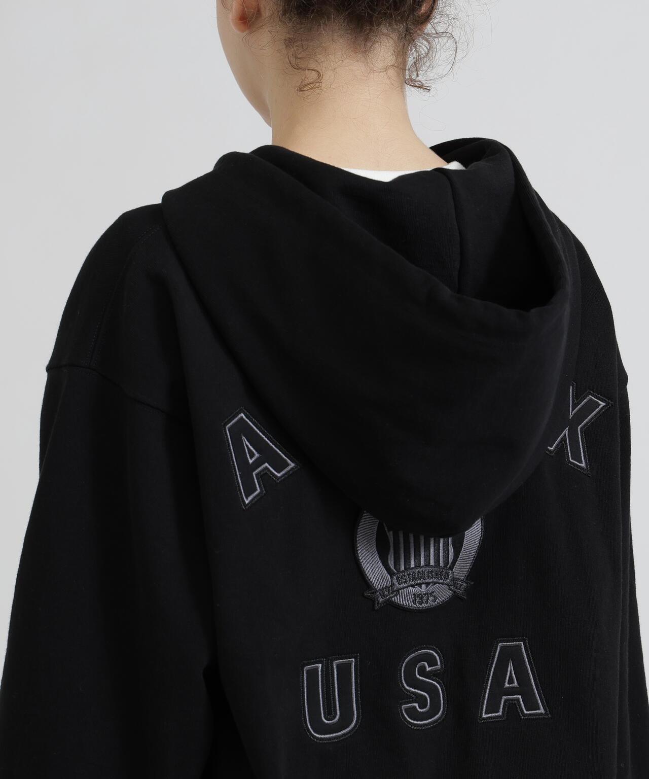 WOMAN SIGNATURE VARSITY LOGO ZIP PARKA