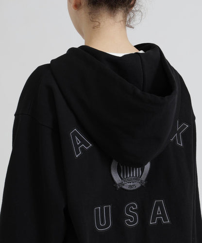 WOMAN SIGNATURE VARSITY LOGO ZIP PARKA