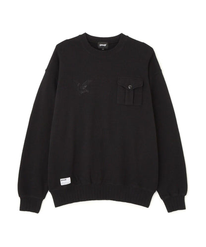 CREW SWEAT RIB STITCH EAGLE 羅紋縫線 老鷹圖案 圓領衛衣